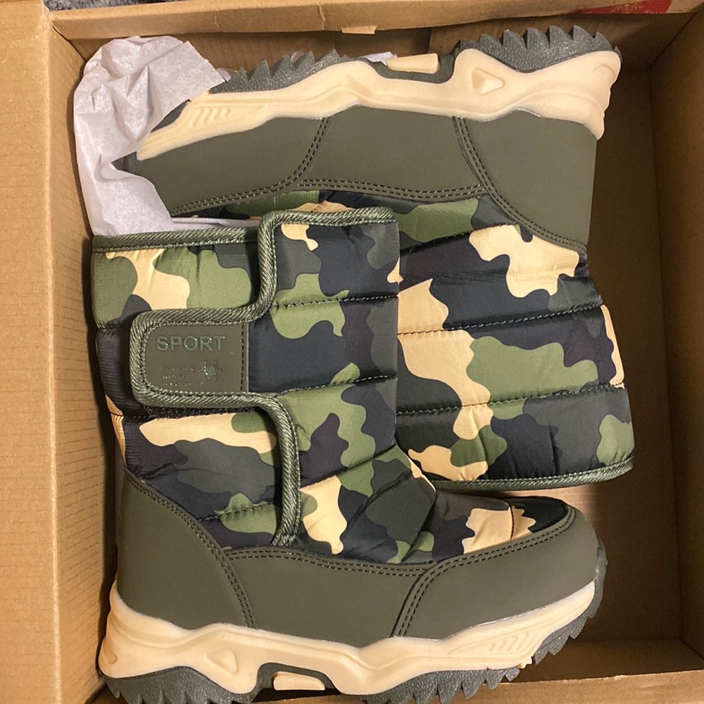 Army Kids Snow Boots